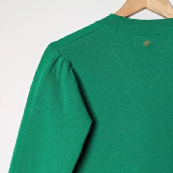 SANDRO Lucien Cardigan Sweater Wool Cashmere Button Up V Neck Kelly Green 0 - Picture 7 of 12